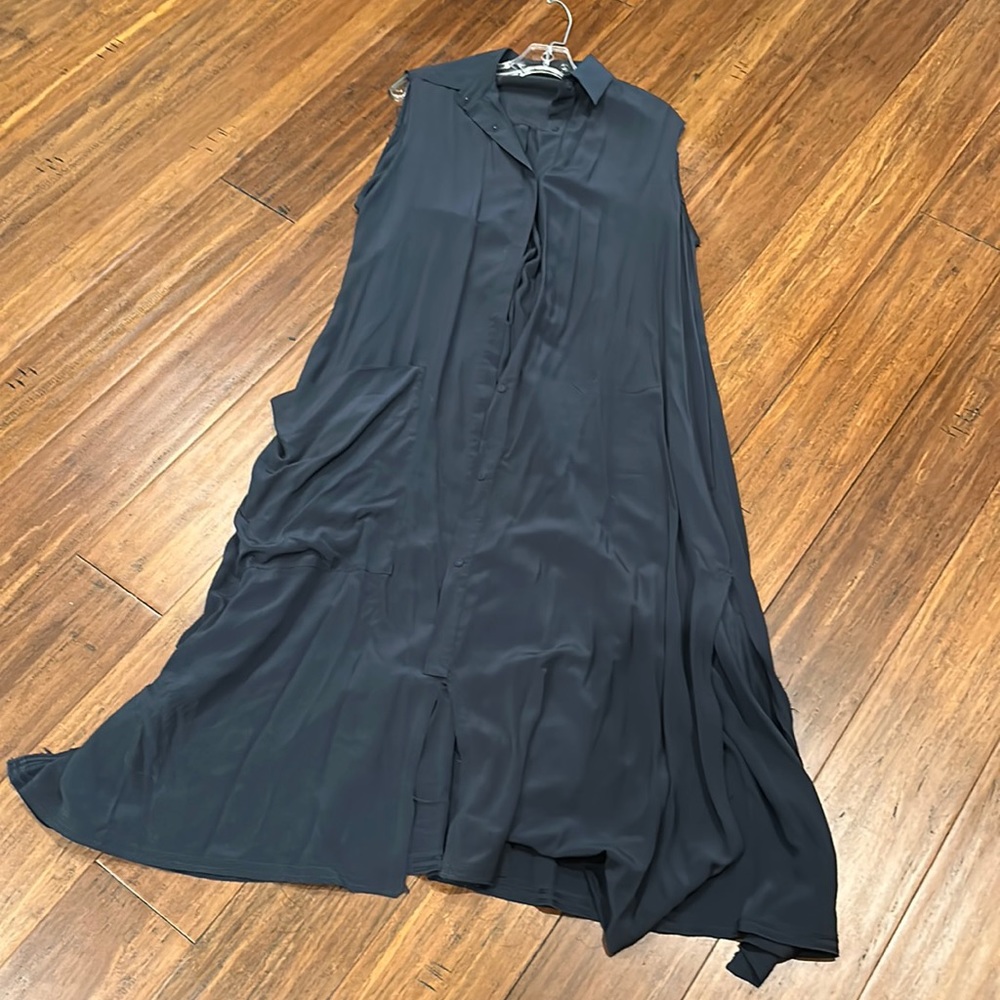 Urban Zen, 100% silk, button down duster/dress.